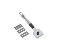 Leifheit Racloir pour plaque de cuisson, Grattoir pour plaques vitrocéramiques avec œillet de suspension, Raclette pour plaques à induction en plastique et acier inoxydable
