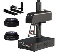 Graveur laser à fibre ComMarker B4 20W avec outil rotatif, LightBurn/EzCad2, 2 lentilles, marqueur laser portable 2 en 1 pour bijoux