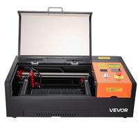 Graveur laser CO2 45 W, 300 x 200 mm, machine de gravure et découpe laser CO2 de bureau avec axe rotatif, assistance pneumatique, machine de gravure compatible avec LightBurn CorelDRAW GRBL, pour bois