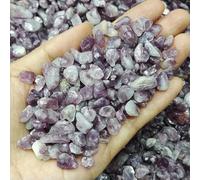Gravier, cristaux, éclats de pierre naturelle, quartz, agate, minéraux énergétiques, spécimen de pierre roulée, décoration d'aquarium, artisanat - Lépidolite lilas - 20 g