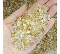 Gravier, cristaux, éclats de pierre naturelle, quartz, agate, minéraux énergétiques, spécimen de pierre roulée, décoration d'aquarium, artisanat - Citrine - 50 g