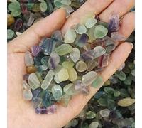 Gravier, cristaux, éclats de pierre naturelle, quartz, agate, minéraux énergétiques, spécimen de pierre roulée, aquarium, décoration intérieure, artisanat - Fluorite - 100 g