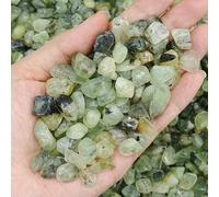 Gravier, cristaux, éclats de pierre naturelle, quartz, agate, minéraux énergétiques, spécimen de pierre roulée, décoration d'aquarium, artisanat - Préhnite - 100 g