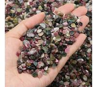 Gravier, cristaux, éclats de pierre naturelle, quartz, agate, minéraux énergétiques, spécimen de pierre roulée, décoration d'aquarium, artisanat - Tourmaline colorée - 50 g