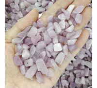 Gravier, cristaux, éclats de pierre naturelle, quartz, agate, minéraux énergétiques, spécimen de pierre roulée, décoration d'aquarium, artisanat - Kunzite - 50 g