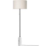 Gravity lampadaire abat-jour canvas - marbre blanc Gubi - 5710902836991