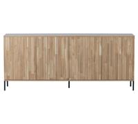 GRAVURE - Buffet en placage chêne naturel L200 Marron