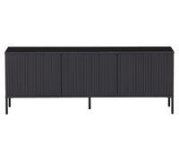 GRAVURE - Meuble TV en bois de pin noir L150 Noir