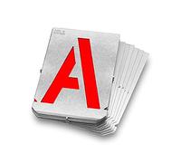 GRAVUREM Trace-lettres/Jeu de gabarits/pochoir - plaque de zinc / 20mm A-Z,&