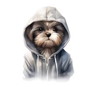 GRAZDesign Sticker mural chien Shih Tzu Motif cool pour salon, chambre à coucher, chambre d'adolescent, 45 x 30 cm