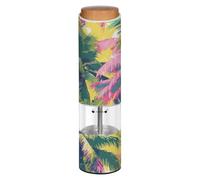 Grckit Moulin à poivre et sel électrique à piles avec lumière LED blanche réglable en forme de palmier