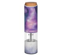 Grckit Moulin à poivre et sel électrique à piles avec lumière LED blanche réglable Petit nain violet