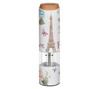 Grckit Moulin à poivre et sel électrique à piles avec lumière LED blanche réglable Tour Eiffel vintage à Paris