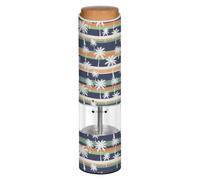 Grckit Moulin à poivre et sel électrique, fonctionne avec piles, grosseur réglable, lumière LED blanche, silhouette de palmier