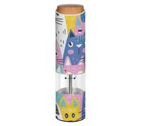 Grckit Moulin à poivre et sel électrique, fonctionne avec piles, grosseur réglable, lumière LED blanche, mignon chat coloré