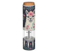 Grckit Moulin à poivre et sel électrique, fonctionne avec piles, grosseur réglable, lumière LED blanche, alpaga mignon