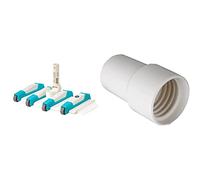 Gre 40018N - Nettoyeur de Piscine, Rotatif et à 8 roulettes & 40012 - Extremité pour Tuyau Flexible Flottant, Ø 38 mm