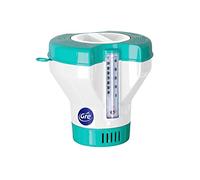 GRE 40070 - Doseur Flottant avec thermomètre pour Le Traitement Chimique des piscines. Désinfection et Nettoyage de l'eau de la Piscine. pour pastilles de 20 à 500 g