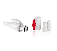GRE 621702 - Vanne d’arrêt 1/4 de tour, pour skimmer Gre & AR512 Vanne d'Ouverture/Fermeture, Blanc, Taille Unique