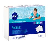 Gre Floculant en cartouches 76044 – Action clarifiante pour eau de piscine – 1 kg (cartouches 125 g)