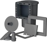 Gre AR100G - Skimmer pour Le Nettoyage et la Filtration des piscines Standard + vanne de Retour. Système de Filtration pour piscines. Couleur Gris, 27 x 22 x 35 cm