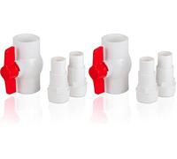 Gre AR512 - Vanne d'ouverture avec 2 connecteurs filetés. Compatible avec des diamètres de 32 à 38 mm. (Lot de 2)