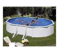 Piscine Gre acier ovale Fidji - 527 x 500 x H 122 cm (Filtre à sable)