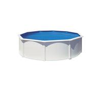Gre Piscine acier ronde Bora Bora Ø480 x H122 cm – Filtre à cartouche – Échelle – Blanc