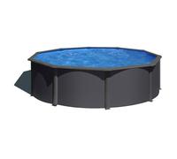 Piscine Gre acier ronde Anthracite Ø 480 x H 122 cm (Filtre à sable)