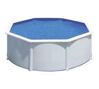 GRE - Piscine ronde acier Ø3,20m x H: 1,22m - Filtration à sable et Robot nettoyeur
