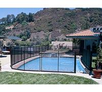 Barrière souple de sécurité pour piscine - GRE - 3 m x H 1,33 m - Pré-montée - Toile recoupable - 4 poteaux + caches discrets