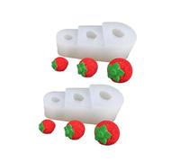 Greabuy Lot de 2 moules en silicone 3D en forme de fruits multi-usages pour savon, chocolat, décoration de gâteaux en forme de fruits