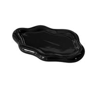 Greabuy Plateau de rangement compact en céramique pour bijoux, plateau décoratif léger pour tiroirs, tables, 19 x 13 cm, plat élégant pour présentation de bijoux