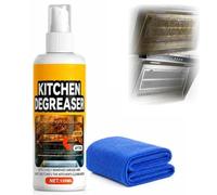 GreaseKiller BBQ Grill Cleaner Spray, Heavy Duty Degreaser,Oven Cleaner, Grill & Barbecue Cleaners,Fast-Acting Heavy-Duty Grills Degreaser Spray,Multi Functional Grease Remover for Kitchen (2)