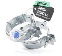 greate 2x collier de descente M10 pour tuyau de descente Ø 80 mm - collier galvanise - fixation pour descente de gouttiere sur batiment - fixation de tuyau de pluie avec filetage
