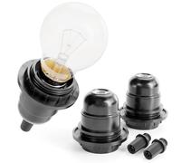 greate 3x Douille E27 noir - douille ampoule E27 250V 60W - visser en plastique