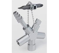 greate ABSINA Clé universelle multifonction à 7en1 | clé tricoise carré - cle passe partout - universelle multifonction pour armoires et serrures standards, radiateur