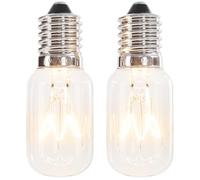 greate Ampoule Frigo 15W E14 Blanc Chaud | Lot de 2 - Lampe pour Machine à Coudre, Hotte, Sel, Congélateur - Ampoule Refrigerateur 15W, T22, 90 Lumens & 2700K