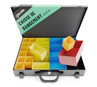 greate Boîte de Rangement visserie métal avec 23 bacs Amovibles - Valise Vide pour Petites pièces - Mallette de tri métallique comme Boîte à vis - Organisateur