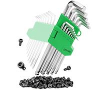 greate clef a laine avec embout sphérique 13 pièces - clef à laine de 1,27 à 10 mm en acier CRV avec support pliable robuste - jeu de llen longue, clé 6 pans