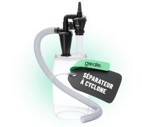 greate cyclone aspirateur bois avec 2 étages | Aspiration cyclonique atelier mobile ou fixe - Séparateur de poussière kit - Dust commander - aspirateur cyclone copeaux
