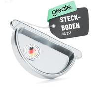 greate embout de gouttière galvanisé avec joint en caoutchouc | pour gouttières 333 - Made in Germany - fond emboîtable demi-rond avec montage simple - cache gouttière - couvercle de