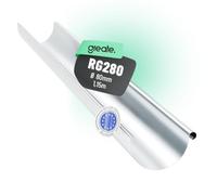 greate gouttière 280 mm 1,15 m galvanisée | gouttière d'évacuation avec montage simple et sans outil - zinc pour serre, carport etc. - évacuation de toit - descente