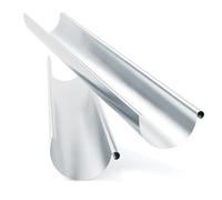 greate gouttière 333 mm 1,15 m galvanisée | Lot de 2 - gouttière d'évacuation avec montage simple et sans outil zinc pour serre, carport etc. évacuation toit descente