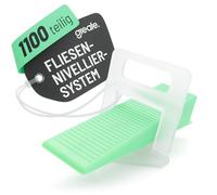 Système de nivellement pour carrelage complet, comprenant 1100 pièces : système de nivellement pour carrelage de 2 mm, kit d'installation comprenant 1000 clips de nivellement et 100 cales