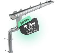 greate Kit gouttière 10,35m avec descente, galvanisé | notice montage incl. - 333 Gouttière zinc pour abri de jardin, carport etc. - facile