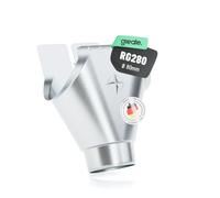 greate naissance à emboîter galvanisée pour gouttière 280/80 - Made in Germany - naissance pour gouttières demi-rondes 280 mm, raccord au tuyau de descente 80 mm - sortie de gouttière