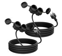greate Rallonge Electrique 10m avec 2 Prises | Lot de 2 - Rallonge Electrique exterieure Étanche IP44 3500W