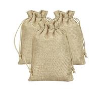 GreatRise Lot de 10 sachets en toile de jute avec cordon de serrage 25 x 35 cm - Grands sacs en jute - Sacs cadeaux en toile de jute pour calendrier de l'Avent, bijoux, DIY, cadeaux d'invités, mariage