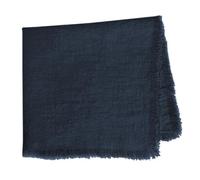 GreatRise Lot de 5 serviettes en coton et lin de qualité supérieure avec franges - 45 x 45 cm - Lavables - Décoration de table pour mariage, anniversaire, fête, café - Bleu marine